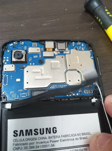 Placa mãe Samsung A10+ bateria