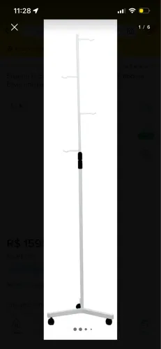 Suporte para soro regulagem de altura e rodas