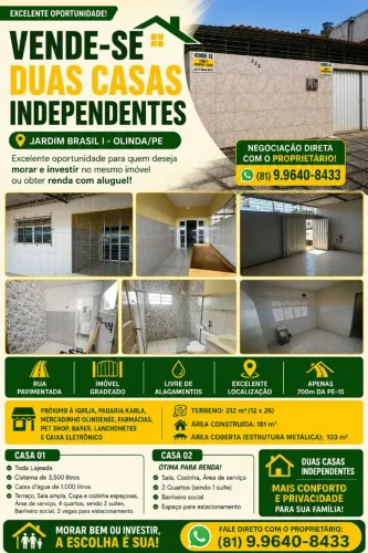 DUAS CASAS INDEPENDENTES - Baixou