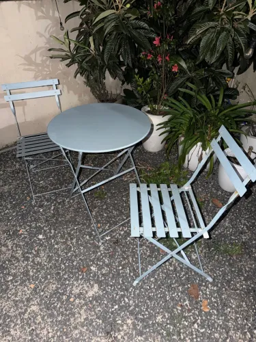 Mesa e cadeiras de Jardim Dobrável