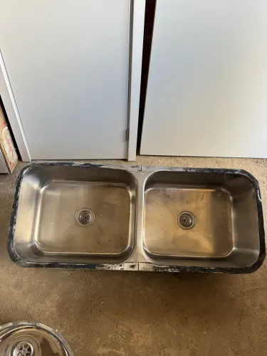 Cuba dupla inox 40x102x24