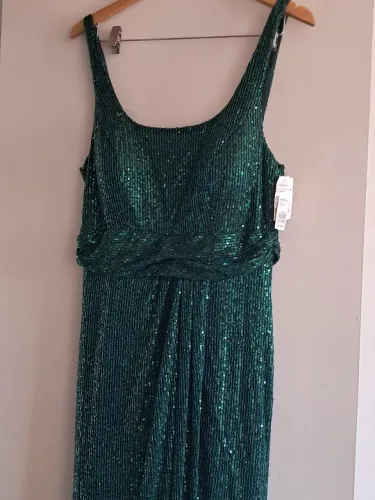 Vestido de festa paetê verde - Tam G