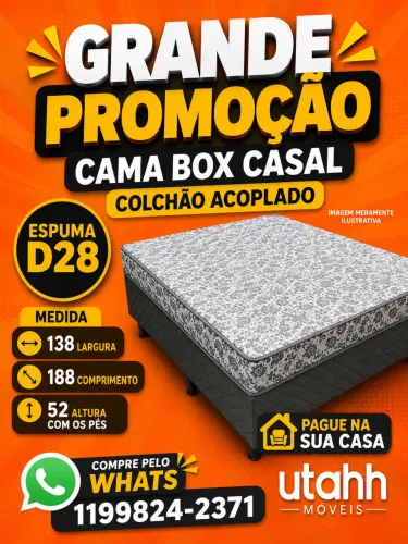 CAMA BOX CASAL SUPER PROMOÇÃO DIRETO DA FÁBRICA
