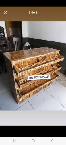 Balcão caixa pallet rústico 