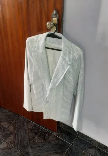 Blazer Feminino Seiki Collection Off White Tam 46 Social Elegante
