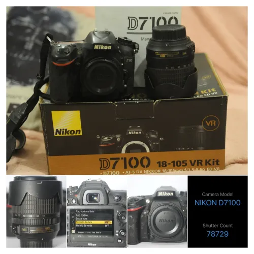 Nikon D7100 18-105mm na caixa 