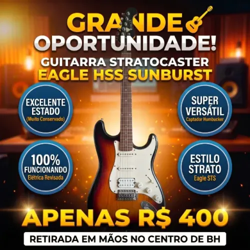 Guitarra Eagle Strato HSS (Sunburst) - Excelente Estado