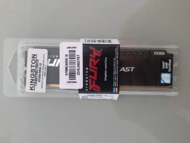 Memória RAM Kingston Fury Beast DDR5 16GB - Nova, Lacrada na Caixa