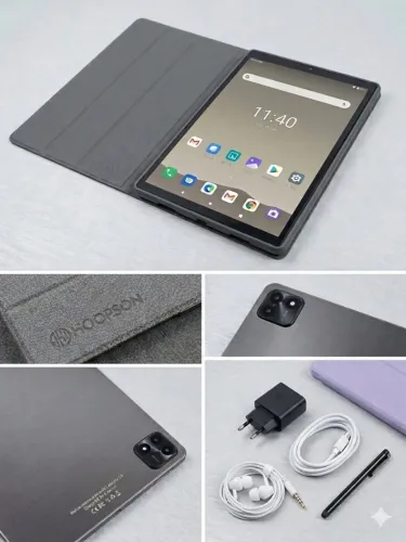 Tablet Android Hoopson 10" + Capa Giratória, Caneta e Carregador - Completo
