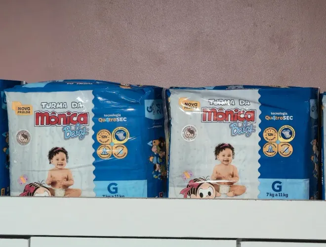 Fralda descartável turma da Monica