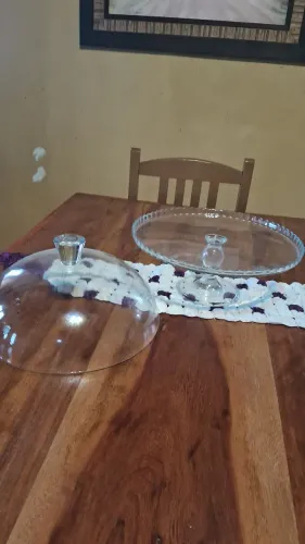 Boleira de vidro 31cm diâmetro 