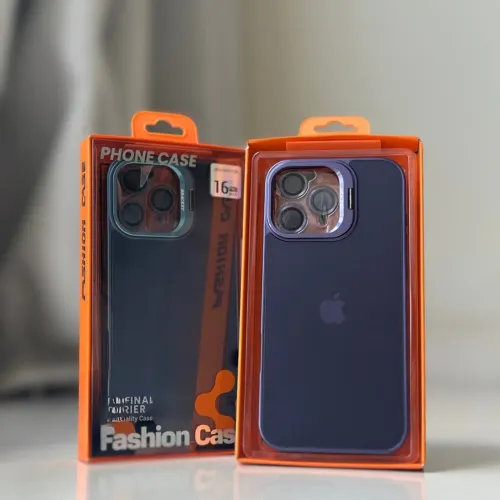 Case Vidro Indução Com Suporte | Iphone 16 Pro Max