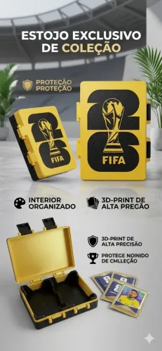 CAIXA PORTA FIGURINHAS COPA DO MUNDO