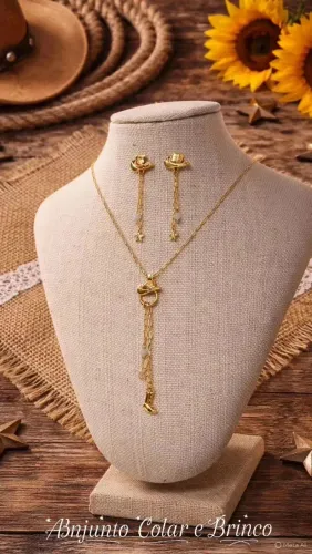 Conjunto Colar country 