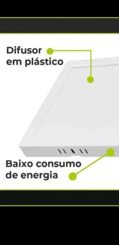 Novo Luminária sobrepor Led 18w 