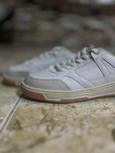 Tênis Casual Masculino Cano Baixo Branco Leve e Confortável