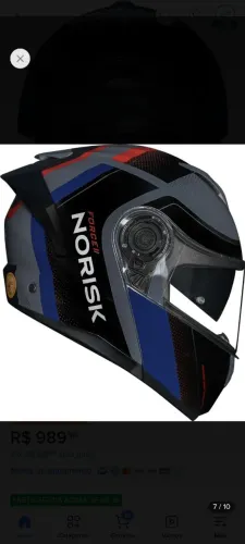 Vendo capacete escamoteável, Tam 60 oportunidade!