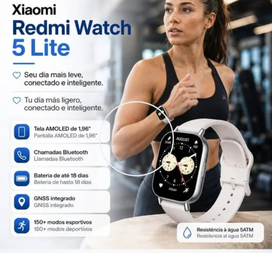 Redmi Watch 5 lite 5 R$ lacrado original black