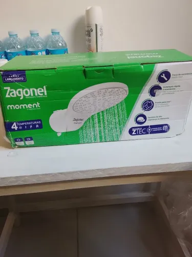 Chuveiro elétrico ducha moment 4 temperaturas branco Zagonel 