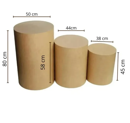 Trio de cilindros de festa