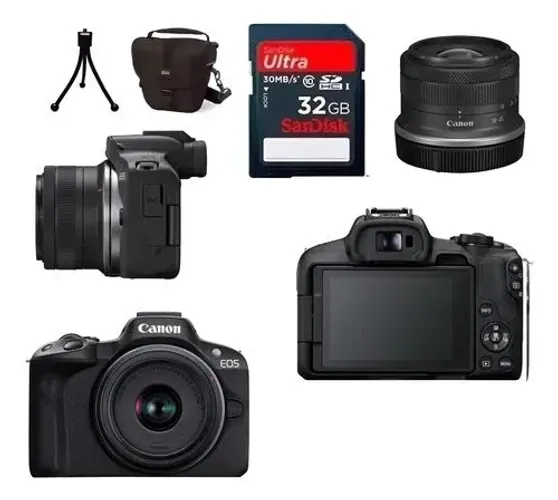 Canon EOS R50 + Lentes 18-45mm e 75-300mm | Caixa + NF+ Mochila