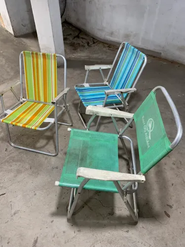 3 Cadeiras de Praia + Carrinho 
