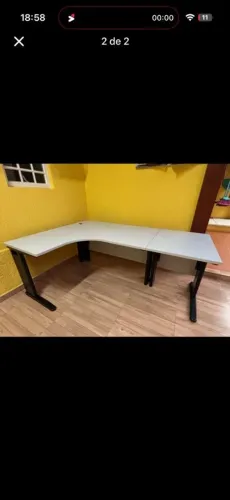 Conjunto Mesa de escritório + gaveteiro (conservado)