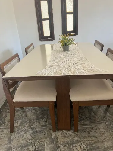 Mesa de Jantar 4 Lugares com Tampo de MDF
