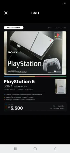 Playstation 5 Versão 30 anos