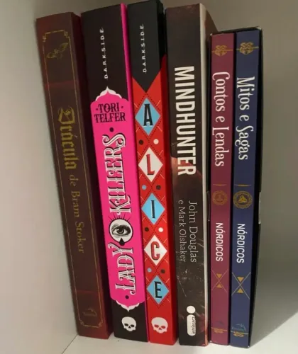 6 Livros - Alice e Lady Killers (Darkside), Mindhunter, Box Nórdicos e Dracula