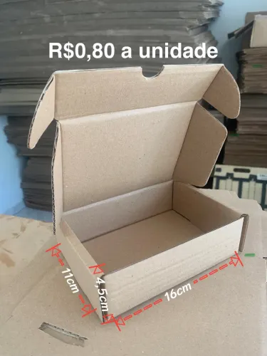 Caixas de papelão 16x11x4,5cm - Caixa SEDEX AUTOMONTAVEL