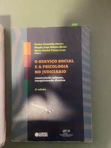 Livro O Serviço Social e a Psicologia no Judiciário - Usado