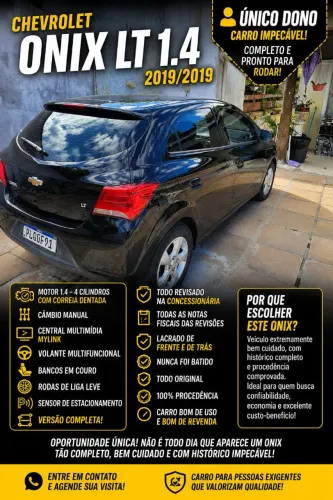 Chevrolet Onix Hatch LT 1.4 8V Flex Mec. 4P 2019