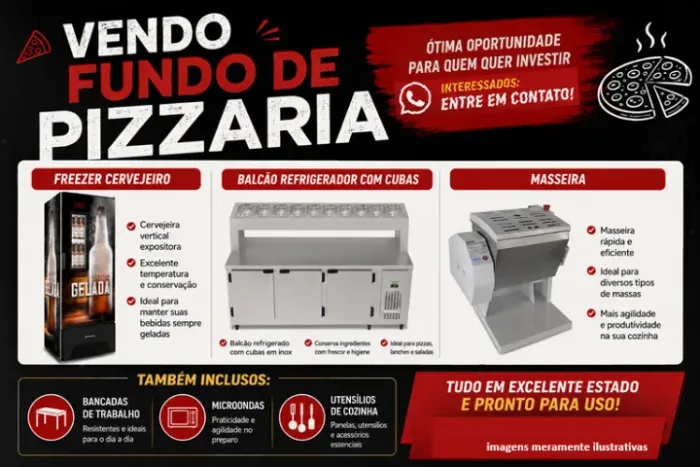 Fundo de Pizzaria - Equipamentos - passo ponto - Zona leste BH