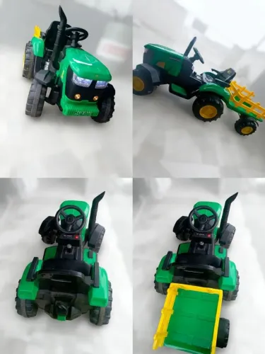 Trator elétrico com carretinha 
