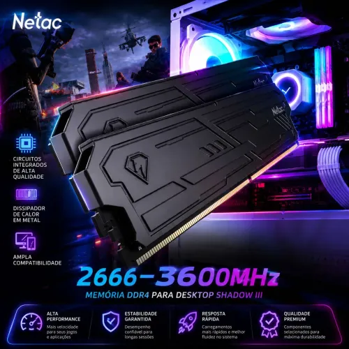Memória ram Ddr4 16gb 2x8 3200mhz