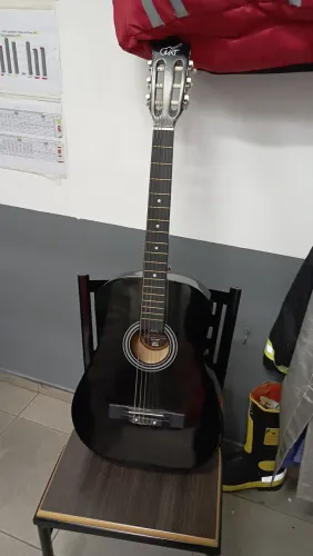violão acústico preto semi novo