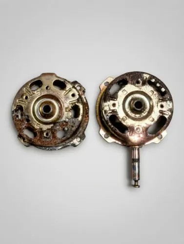 Par Mancais Carcaça + Eixo Rotor Ventilador Mallory Delfos TS40 Antigo