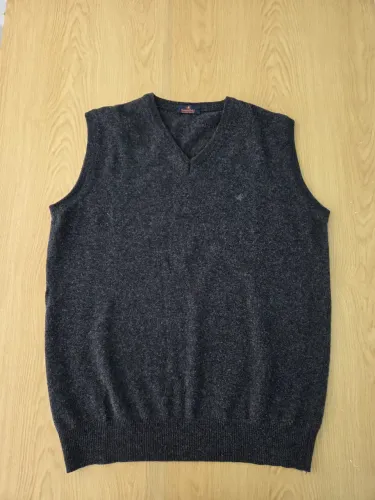 colete de lã brooksfield cinza 40
