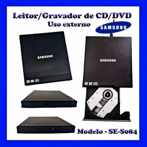 Gravador de CD/DVD Externo Slim Samsung USB