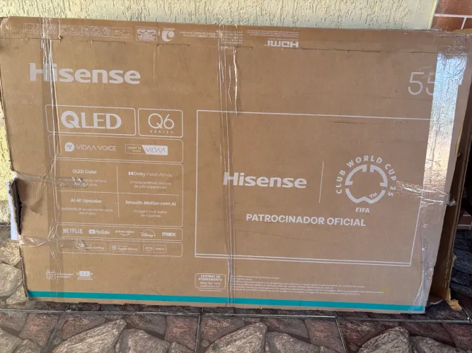 Smart TV Hisense QLED 4K 55" Polegadas com Dolby Vision,