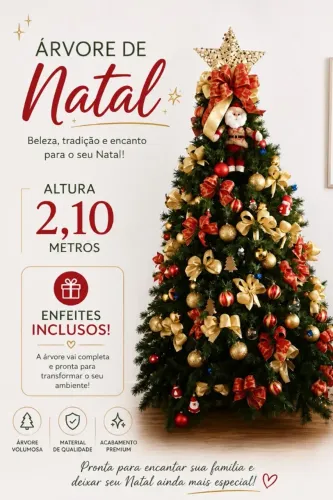 Árvore de Natal Grande - Luxo