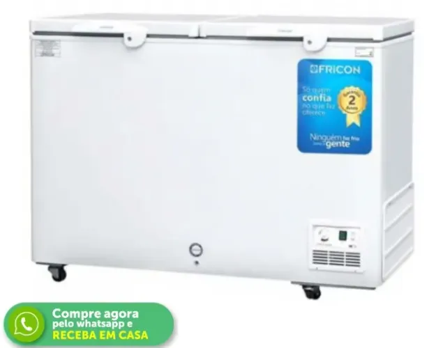 Freezer Horizontal 2 Tampas 411 Litros Fricon