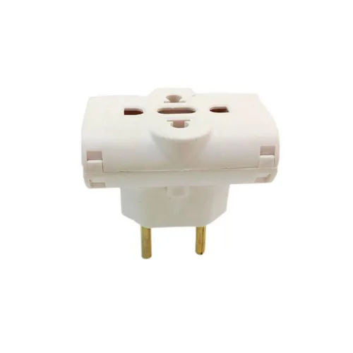 Adaptador tomada padrão novo antigo benjamin T 3 pinos P/ 2