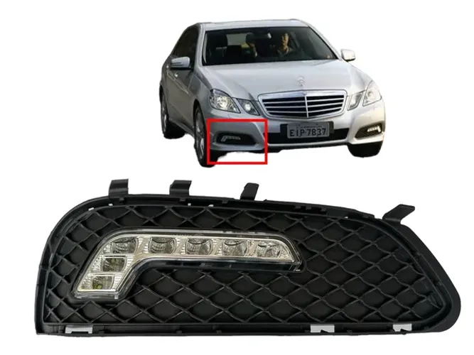 Grade + Led Farol de Milha Direito Mercedes Benz E350 E550 2010 2011 