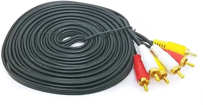 Cabo Rca X Rca 5 Metros Av 3rca Áudio Vídeo
