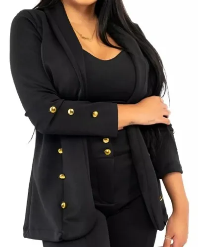 Blazer alfaiataria m e g. Preto. Outras cores tb. Entrego