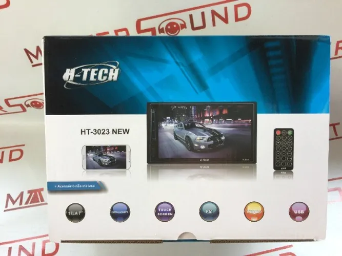 multimídia H-tech HT-3023NEW com espelhamento e android ios nova na caixa instalada