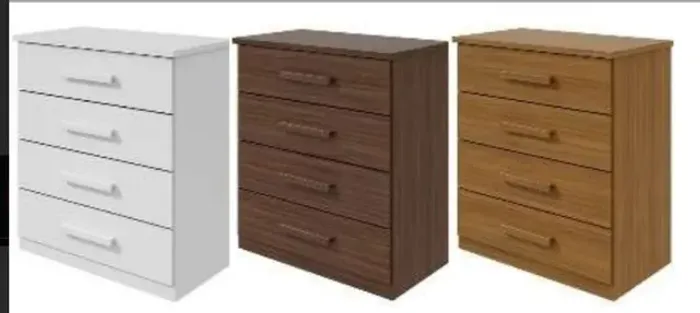 Quarto cômoda 4 gavetas 