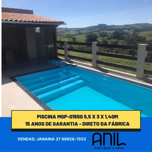 Ja - Piscina + kit bocais - piscina de fibra 5,5 x 3